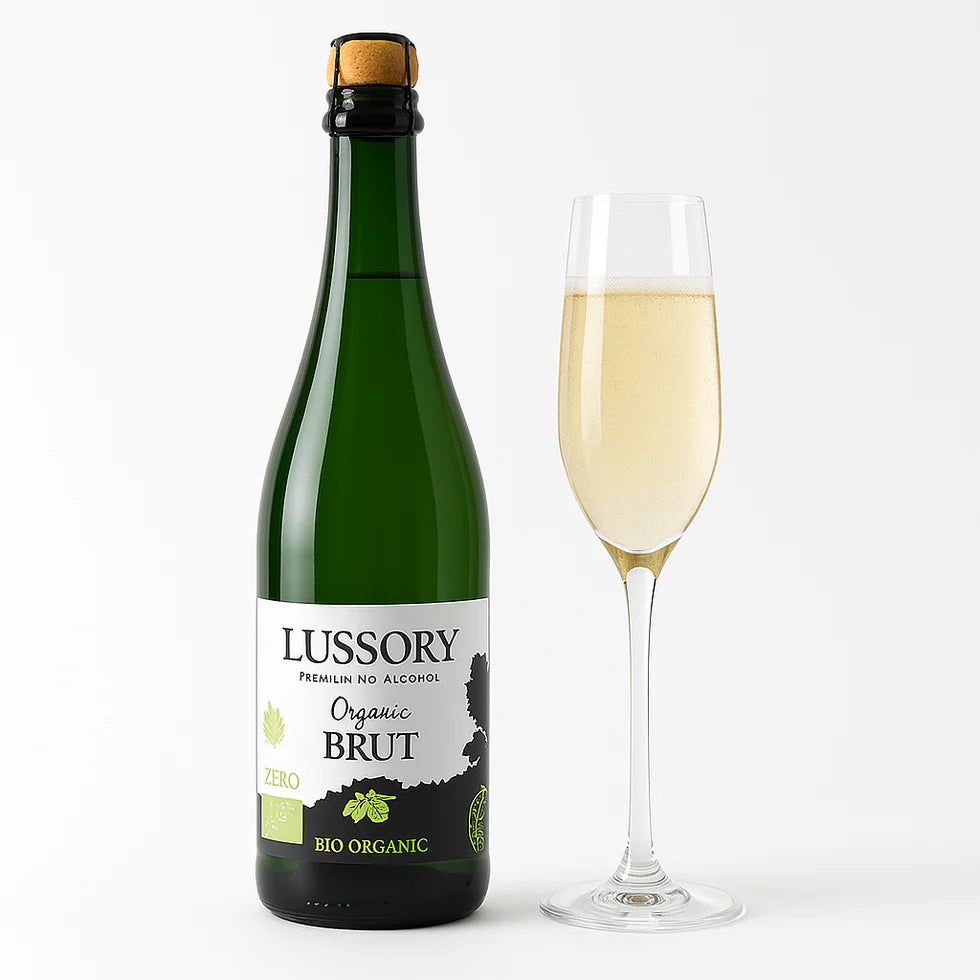 LUSSORY ORGANIC SPARKLING 0.0% 0.75L, βιολογικό αφρώδες κρασί χωρίς αλκοόλ