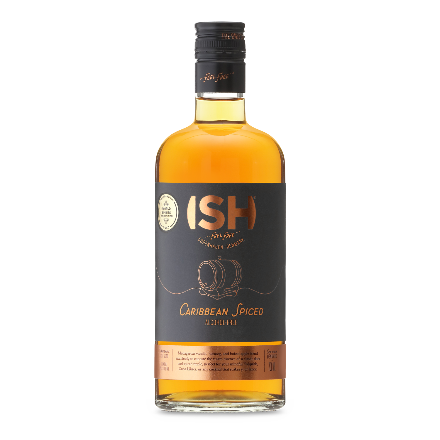 ISH Caribbean Spiced 0,7 L, Εναλλακτικό ρούμι χωρίς αλκοόλ
