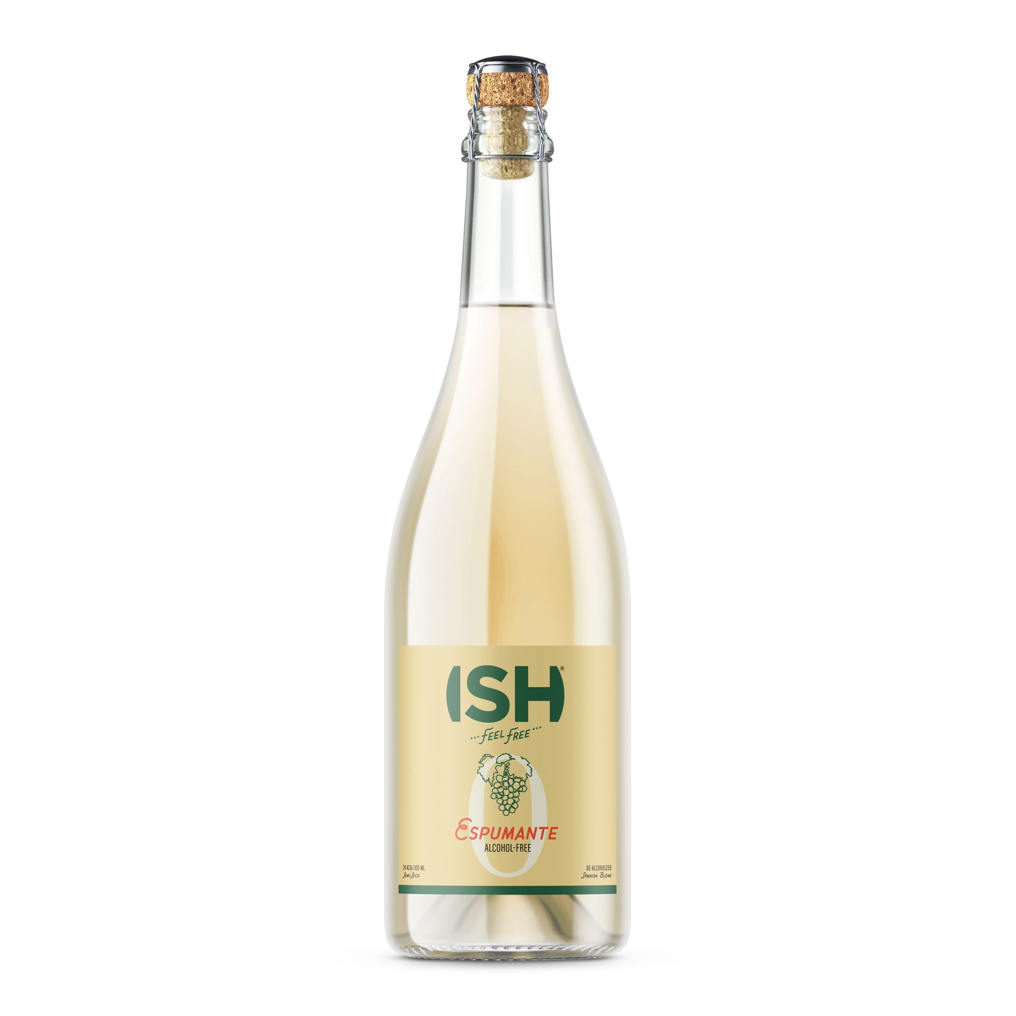 ISH Espumante  0,75 L αφρώδες λευκό κρασί χωρίς αλκοόλ
