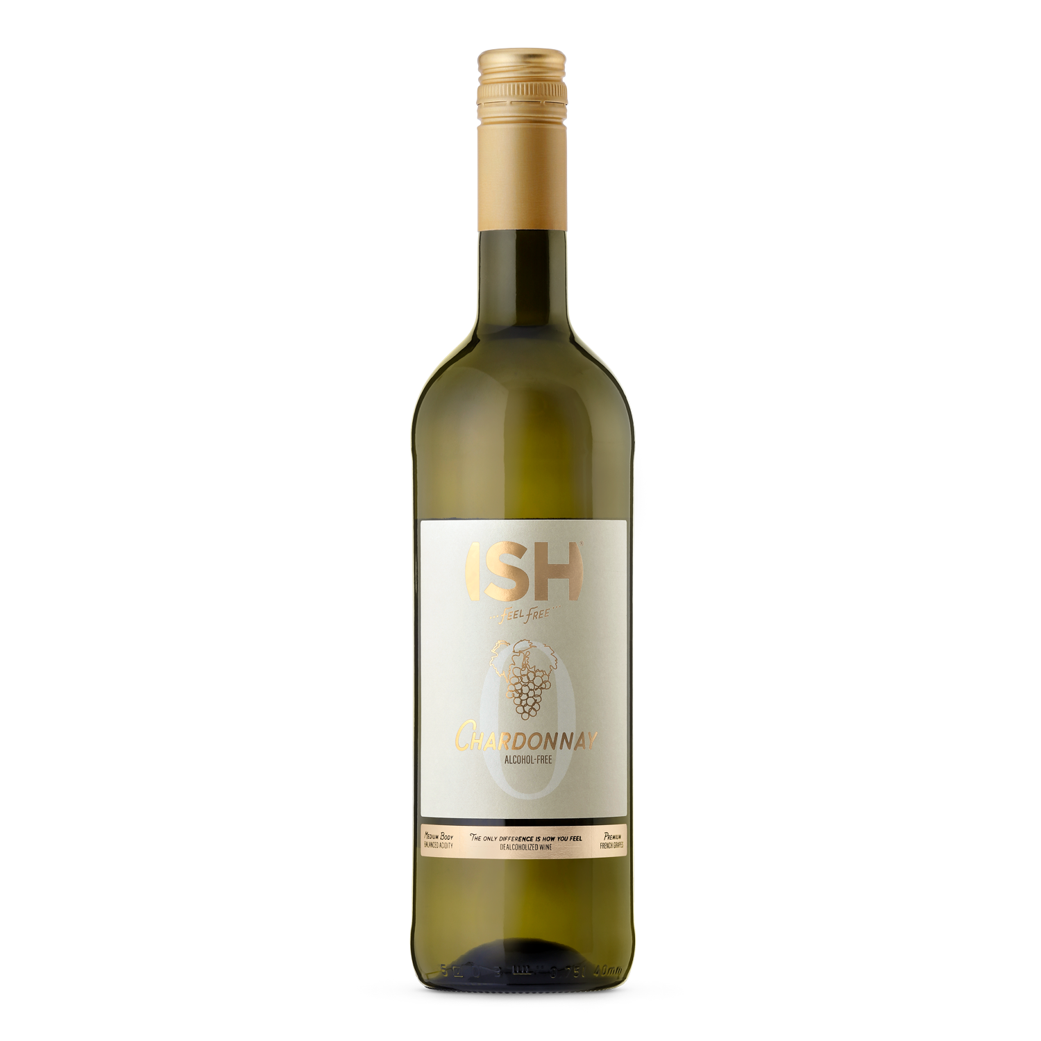 ISH Chardonnay 0,75 L λευκό κρασί χωρίς αλκοόλ