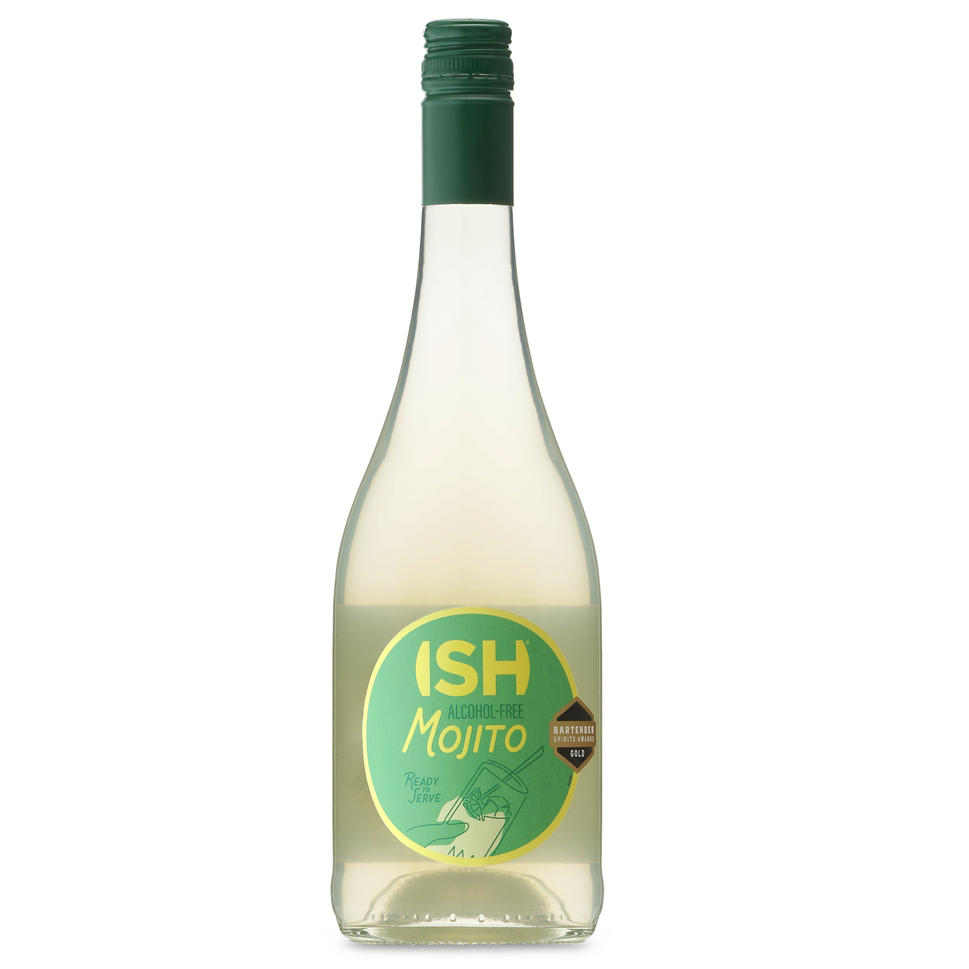 ISH Mojito 0,75 L κοκτέιλ χωρίς αλκοόλ, έτοιμο για σερβίρισμα